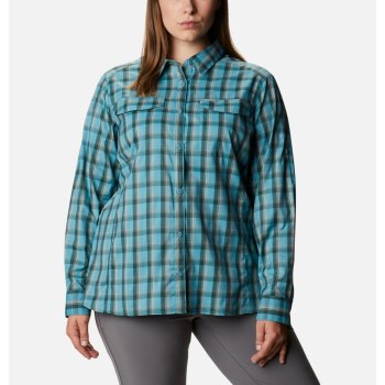 Columbia Ženske Košulje - Silver Ridge Lite Plaid Long Sleeve Plus Size Plave | YKDX-71450
